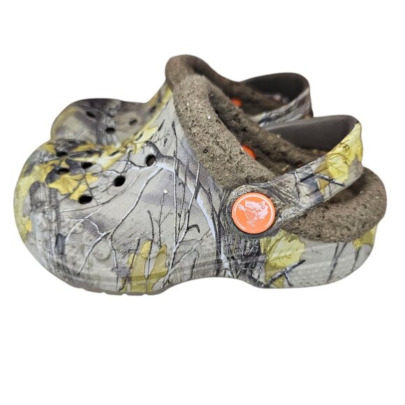 Crocs Classic Realtree Toddler Baby Shoes Fleece Sherpa Lined‎ 8 9  Camouflage - Picture 1 of 11